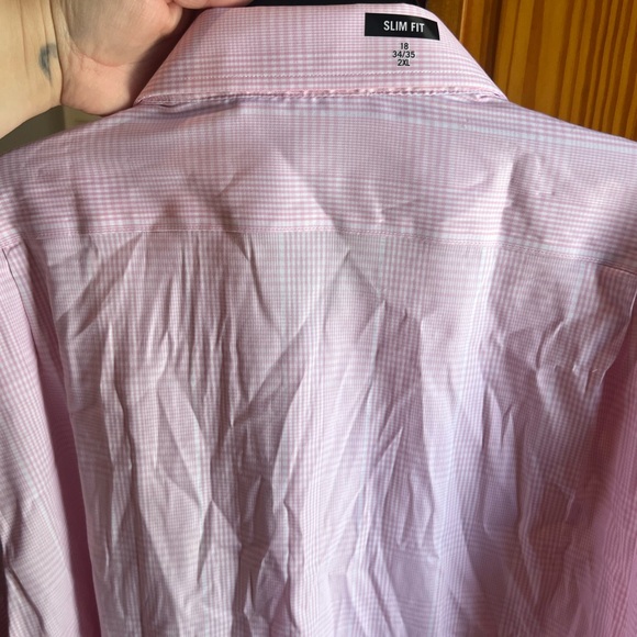 2XL Lauren Ralph Lauren Light Pink Checkered Button up Dress Shirt NWT - Picture 6 of 6